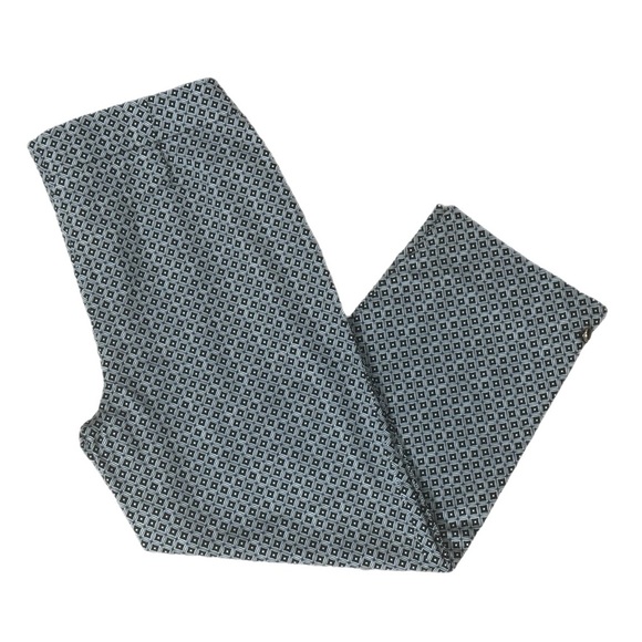 Talbots Womens Sz 6 Heritage Straight Leg Crop Pants In Preppy Geometric Print - Picture 4 of 11